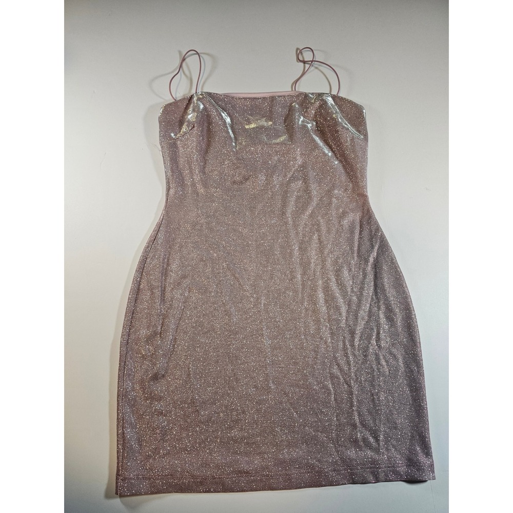 Windsor Bodycon Mini Dress Womens M‎ Pink Metallic Glitter Party Club